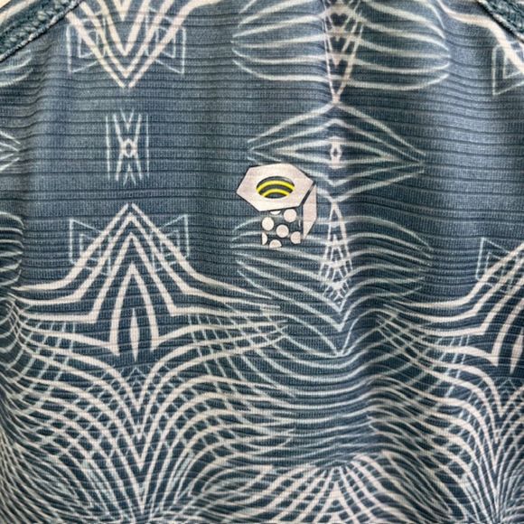 Mountain Hardwear Women's Tank Built in Bra T-Back Adjustable Teal Print L - Picture 4 of 11